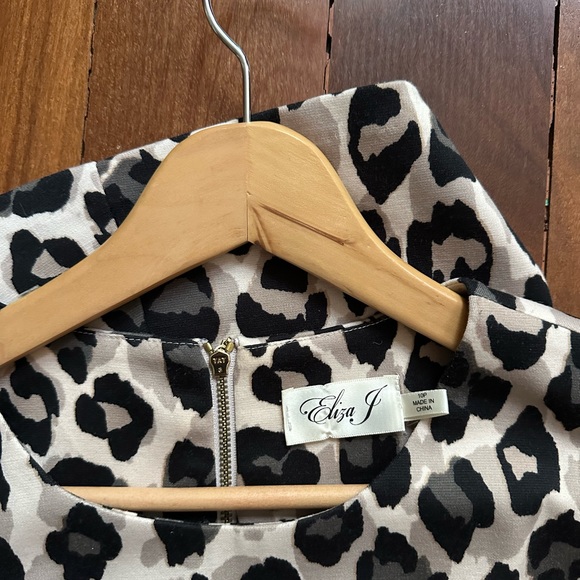 Eliza J Leopard Print A-line Dress, size 10P - Picture 7 of 7